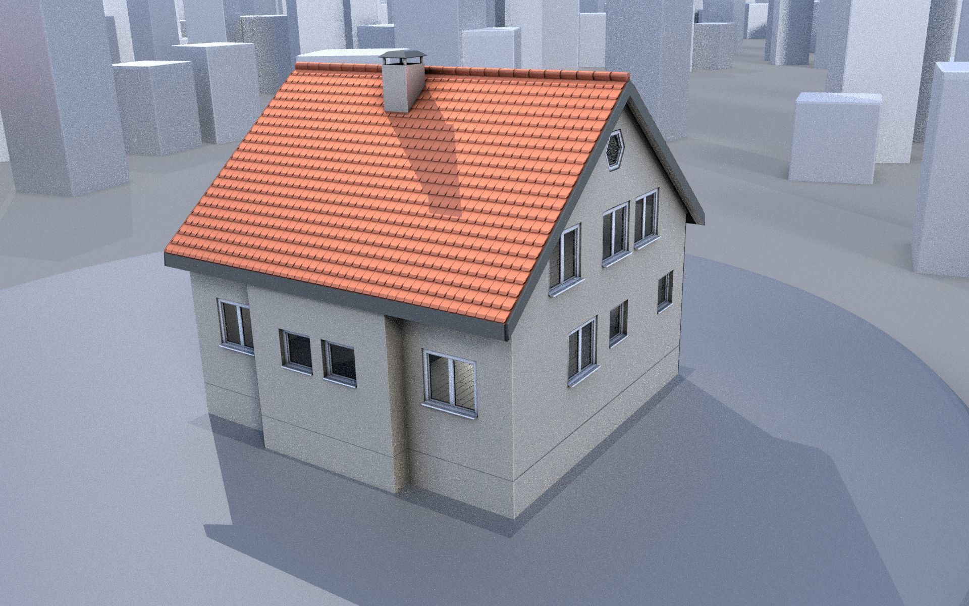 City Double Houses 3D Model Collection_157