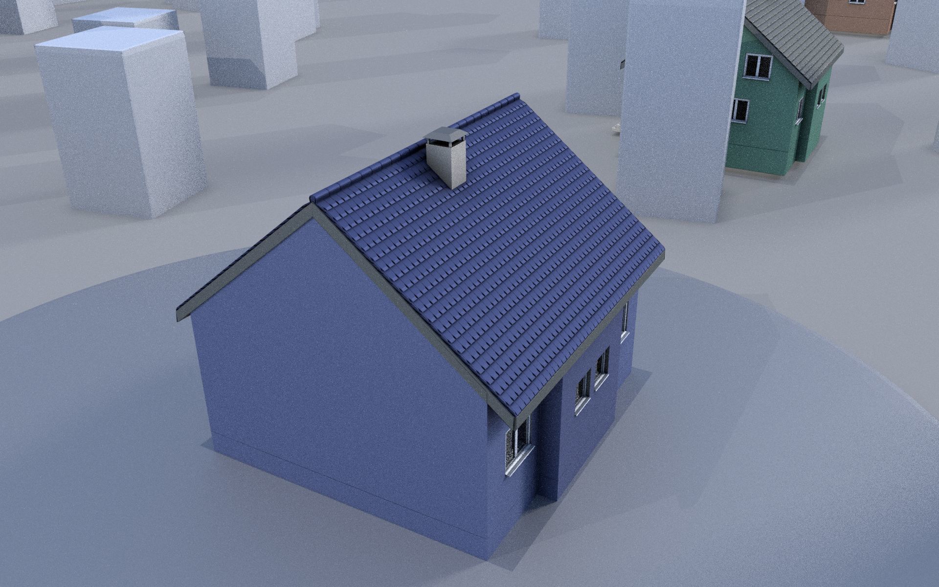 City Double Houses 3D Model Collection_599