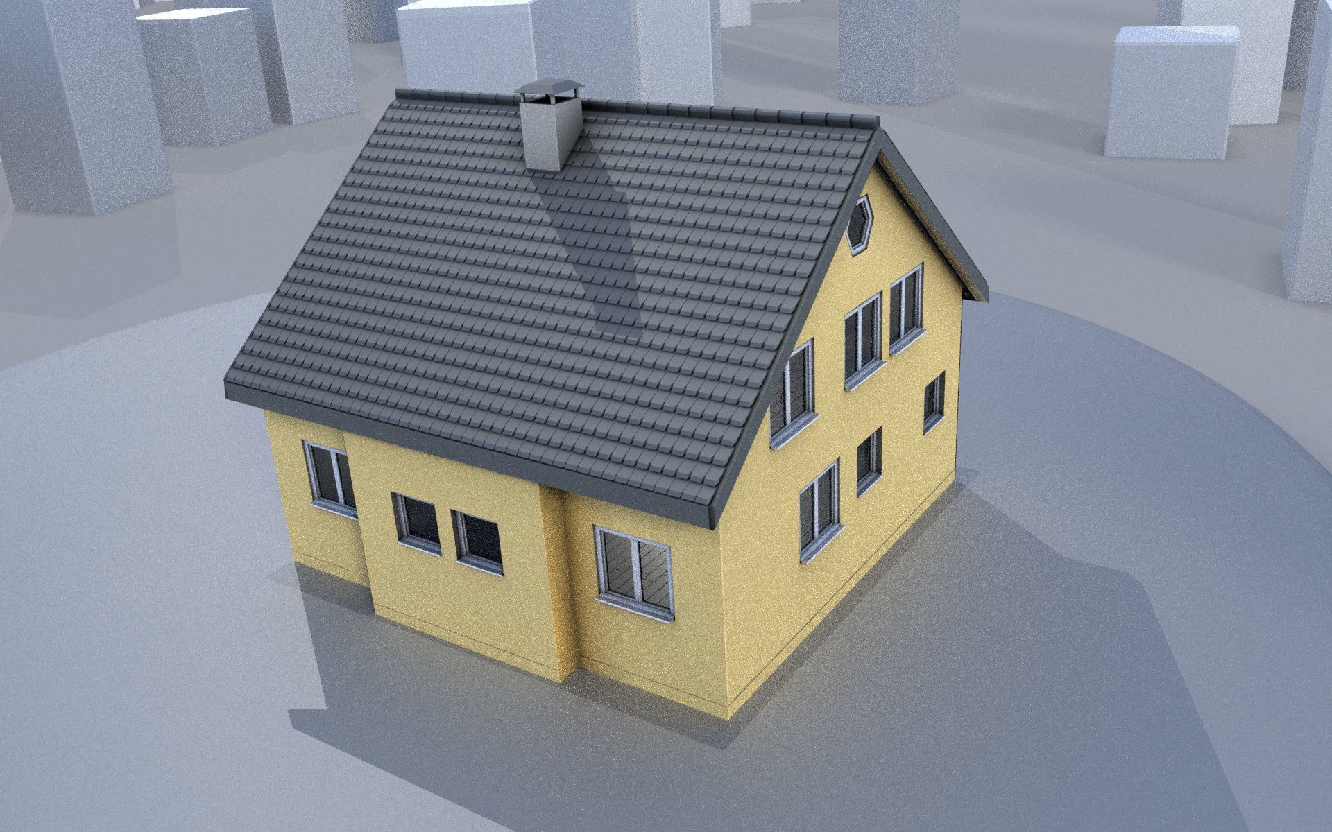 City Double Houses 3D Model Collection_507