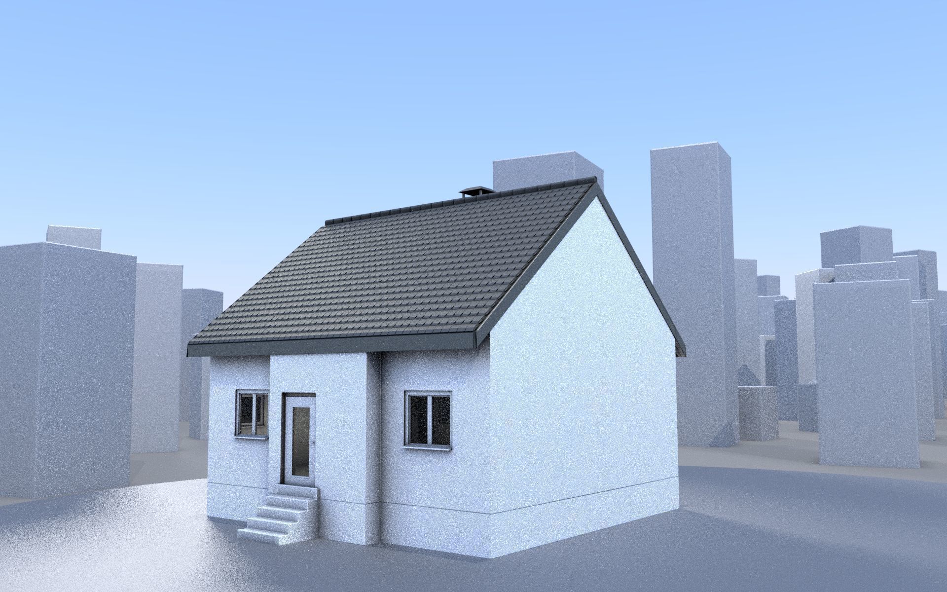 City Double Houses 3D Model Collection_223