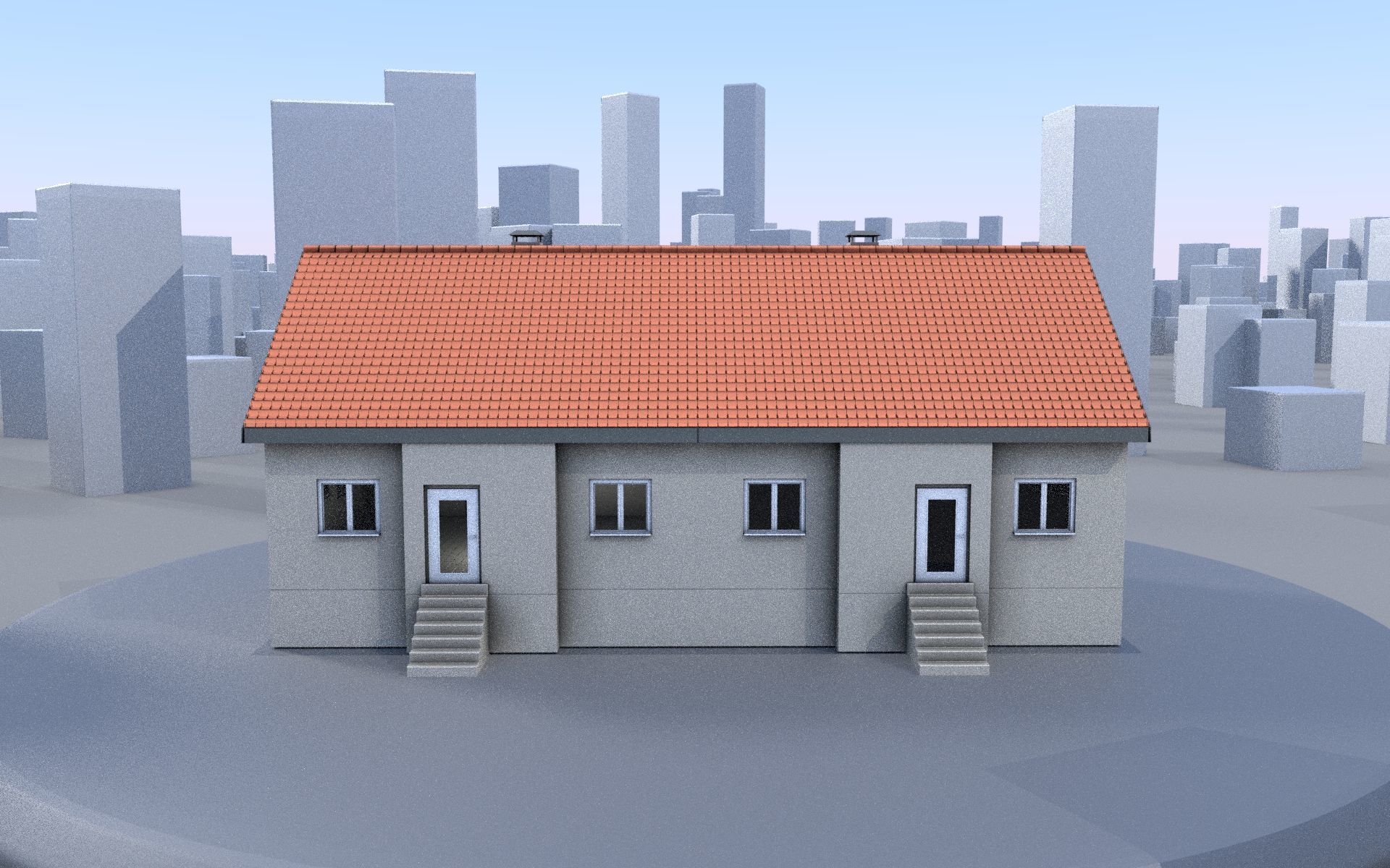 City Double Houses 3D Model Collection_248