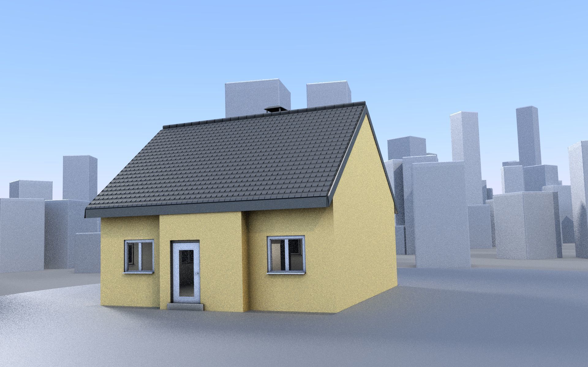 City Double Houses 3D Model Collection_505