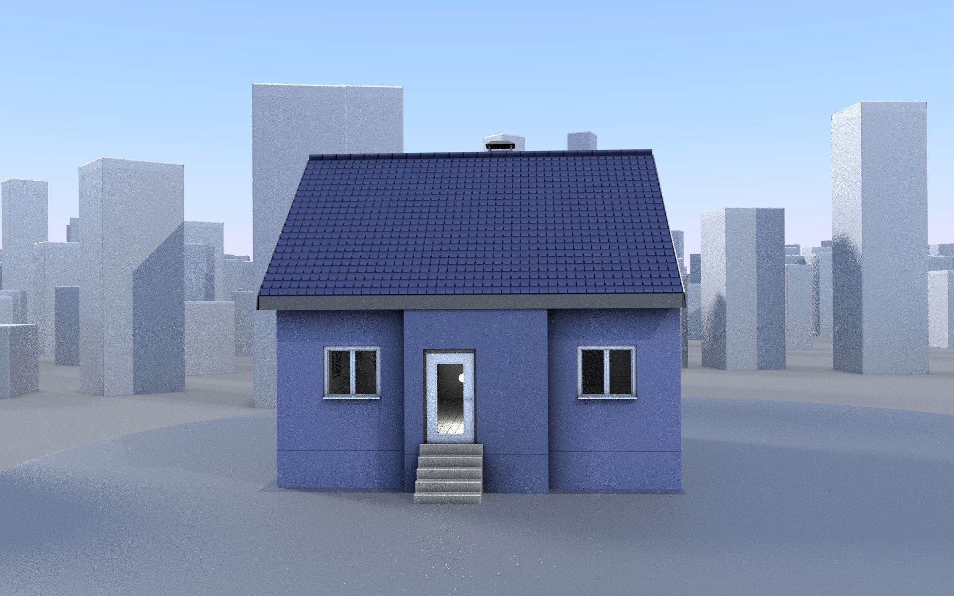 City Double Houses 3D Model Collection_620