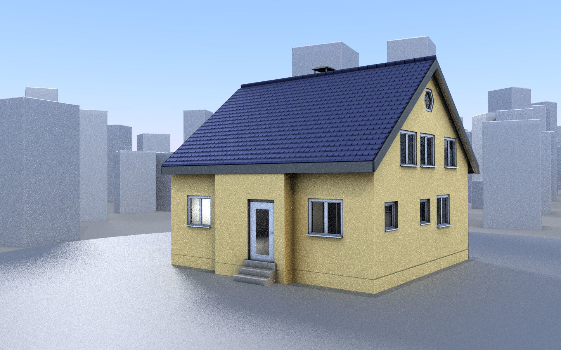 City Double Houses 3D Model Collection_676