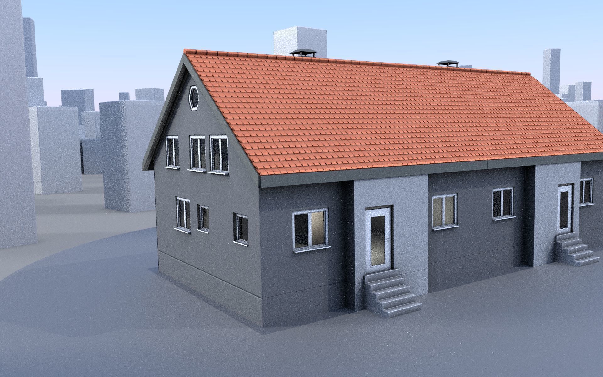 City Double Houses 3D Model Collection_65