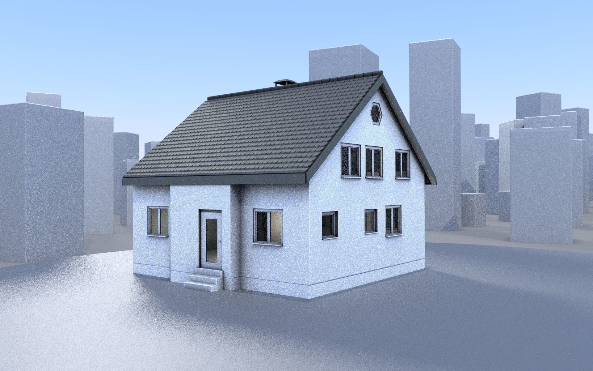 City Double Houses 3D Model Collection_375
