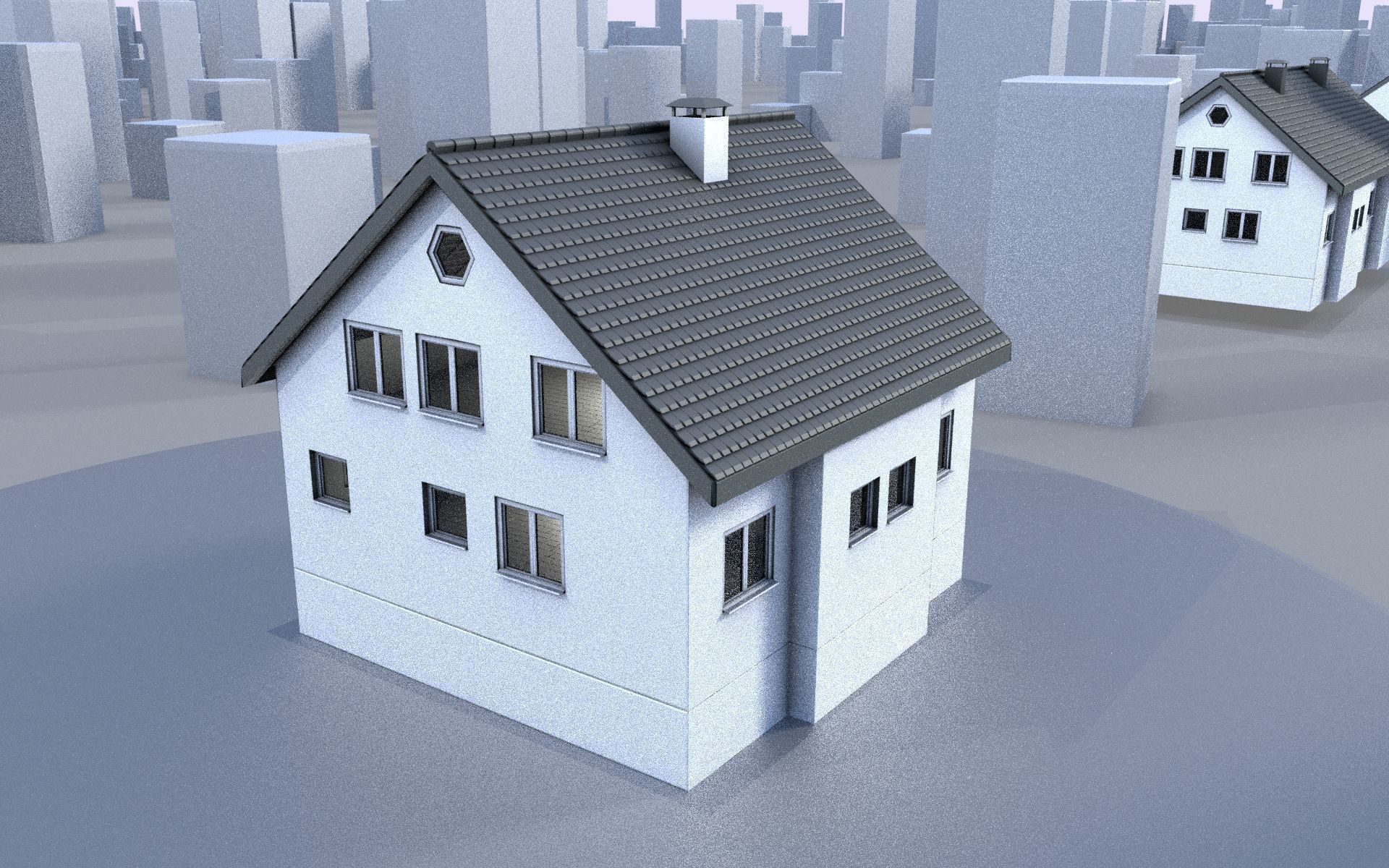 City Double Houses 3D Model Collection_370