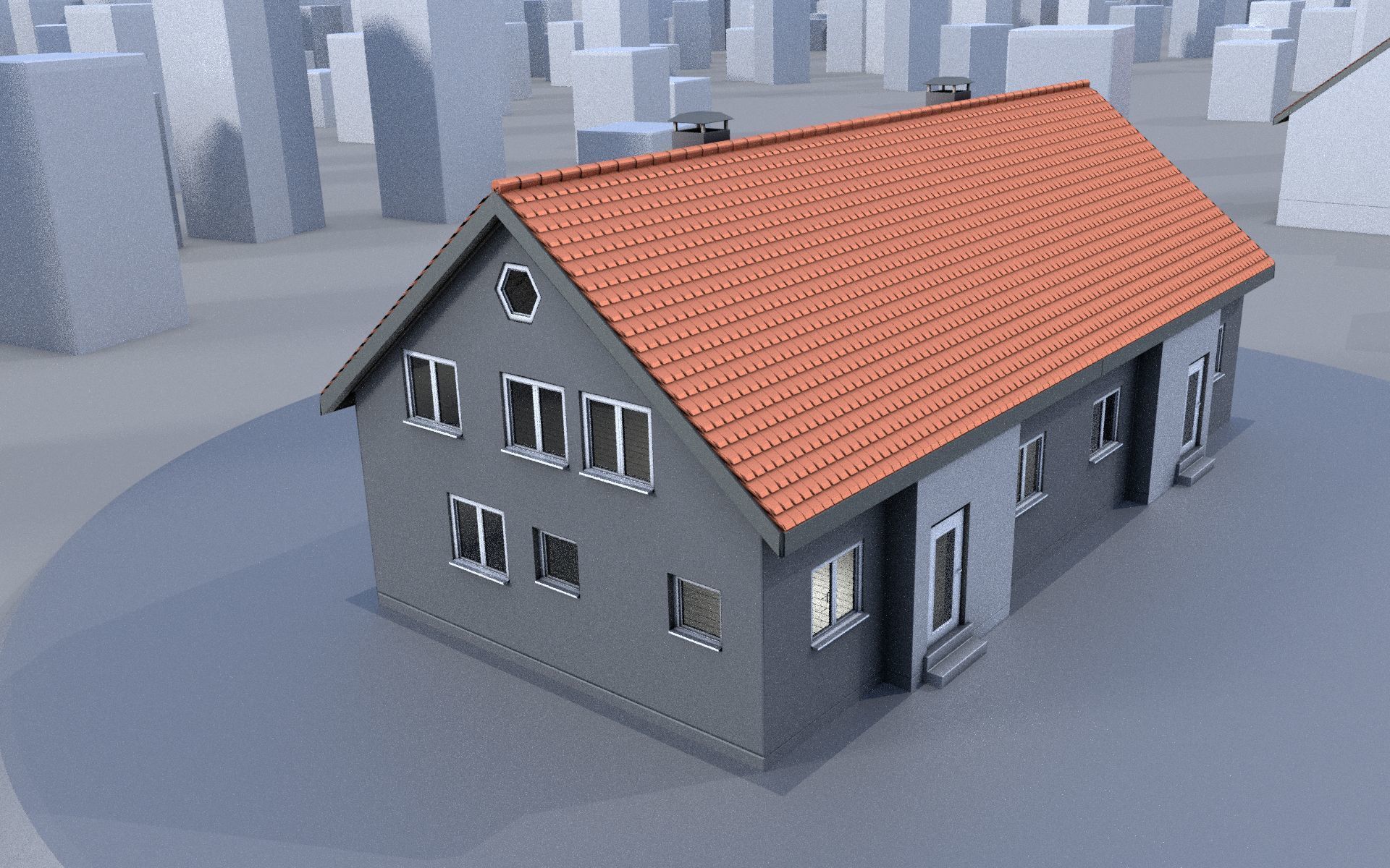 City Double Houses 3D Model Collection_89