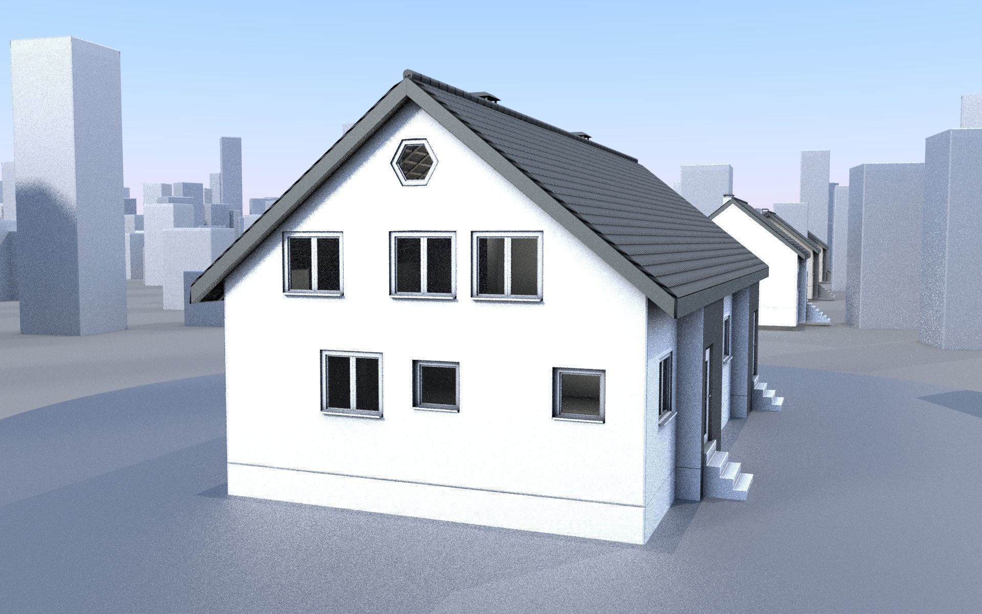 City Double Houses 3D Model Collection_321
