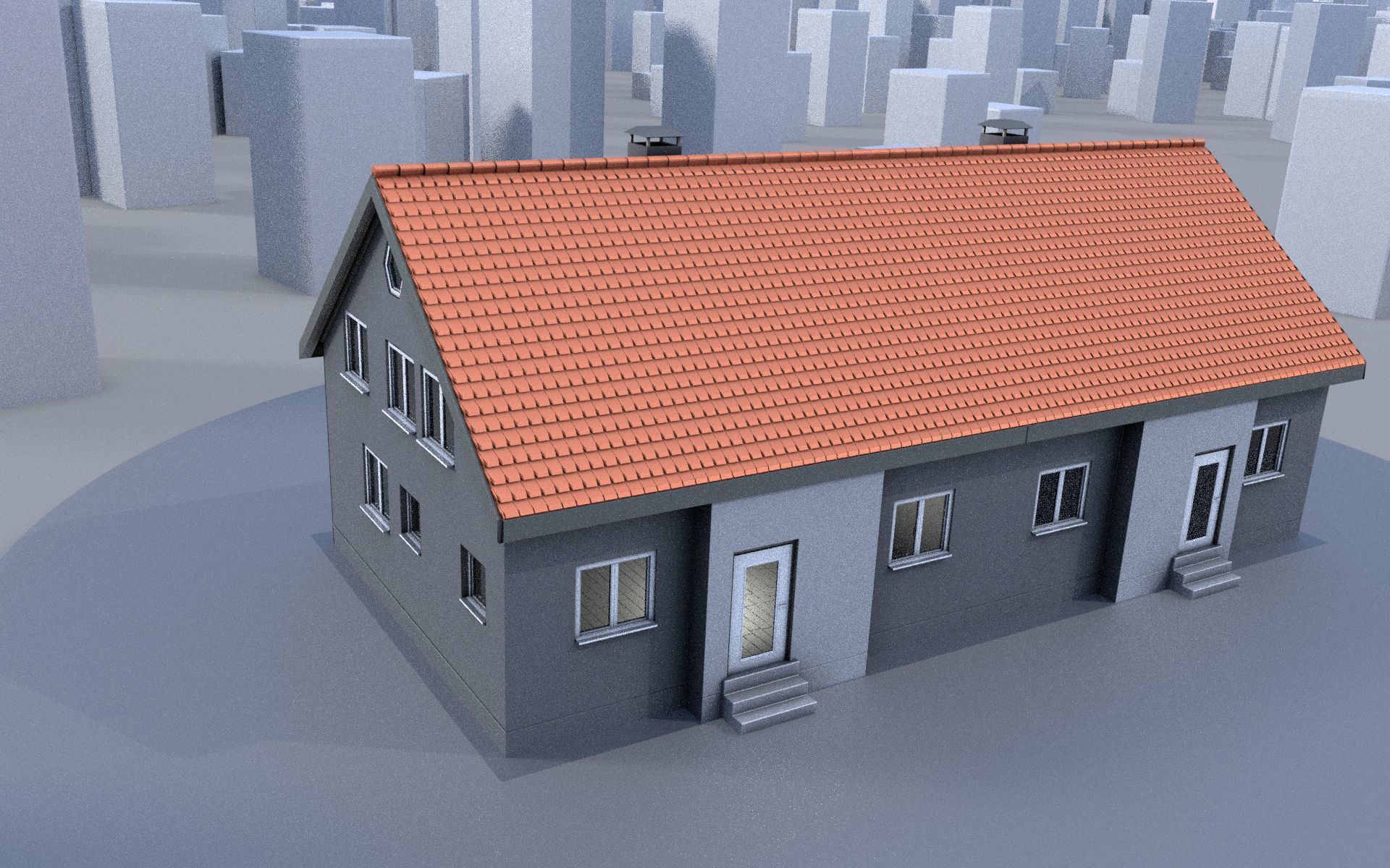City Double Houses 3D Model Collection_52