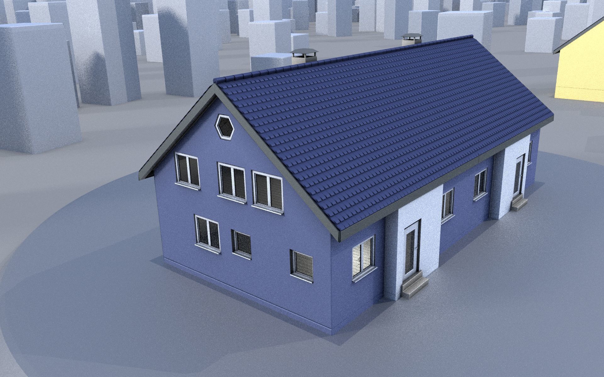 City Double Houses 3D Model Collection_668