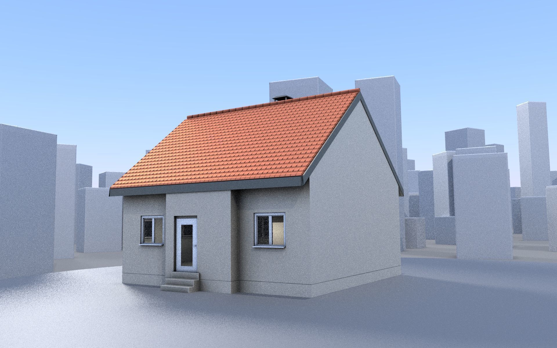 City Double Houses 3D Model Collection_135