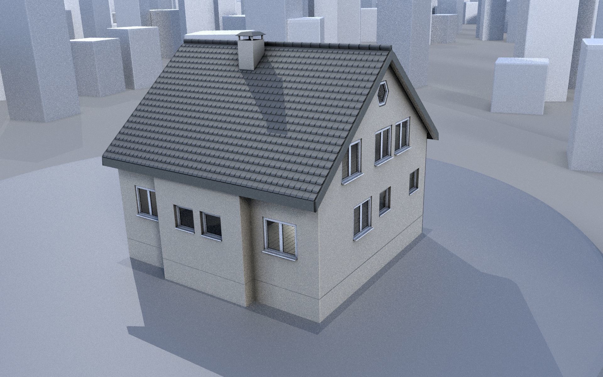 City Double Houses 3D Model Collection_421