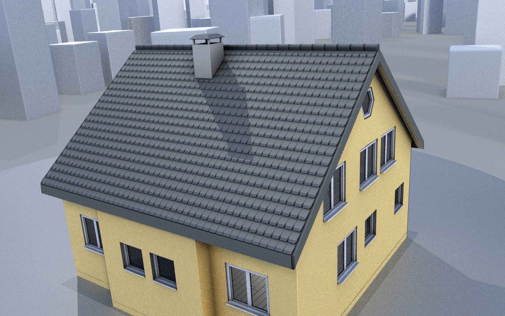 City Double Houses 3D Model Collection_535
