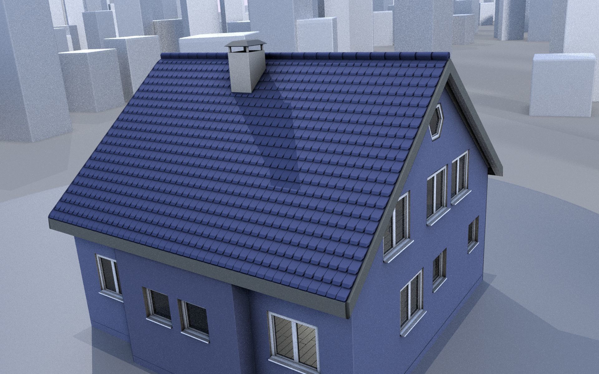 City Double Houses 3D Model Collection_618
