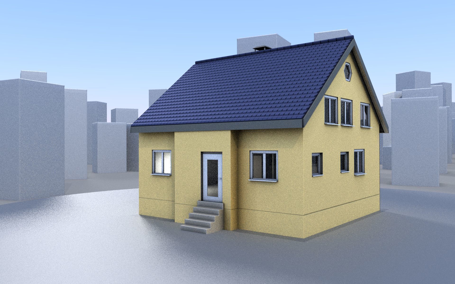 City Double Houses 3D Model Collection_673