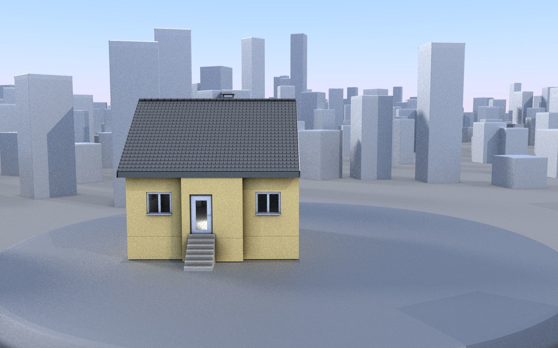 City Double Houses 3D Model Collection_497