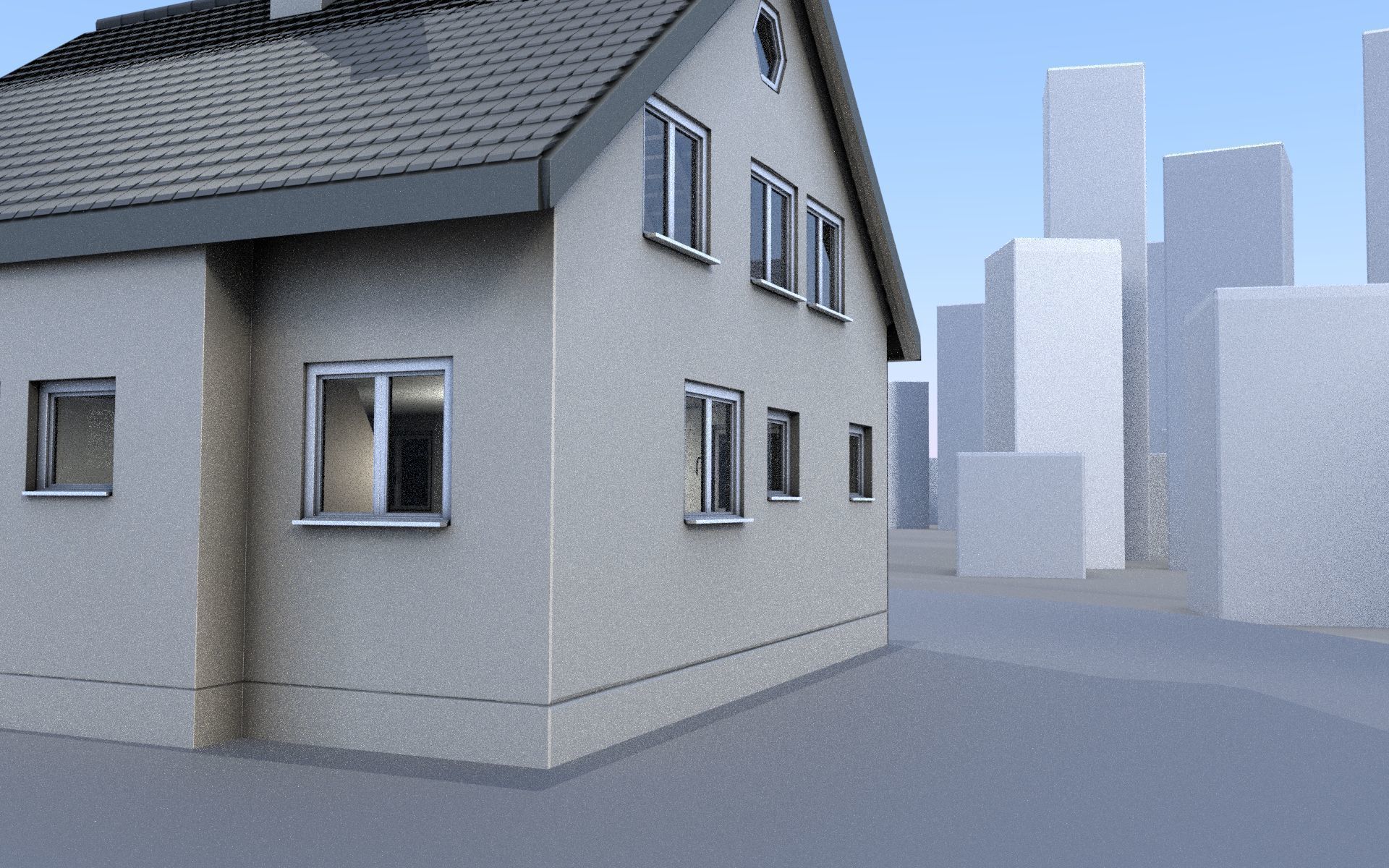 City Double Houses 3D Model Collection_441