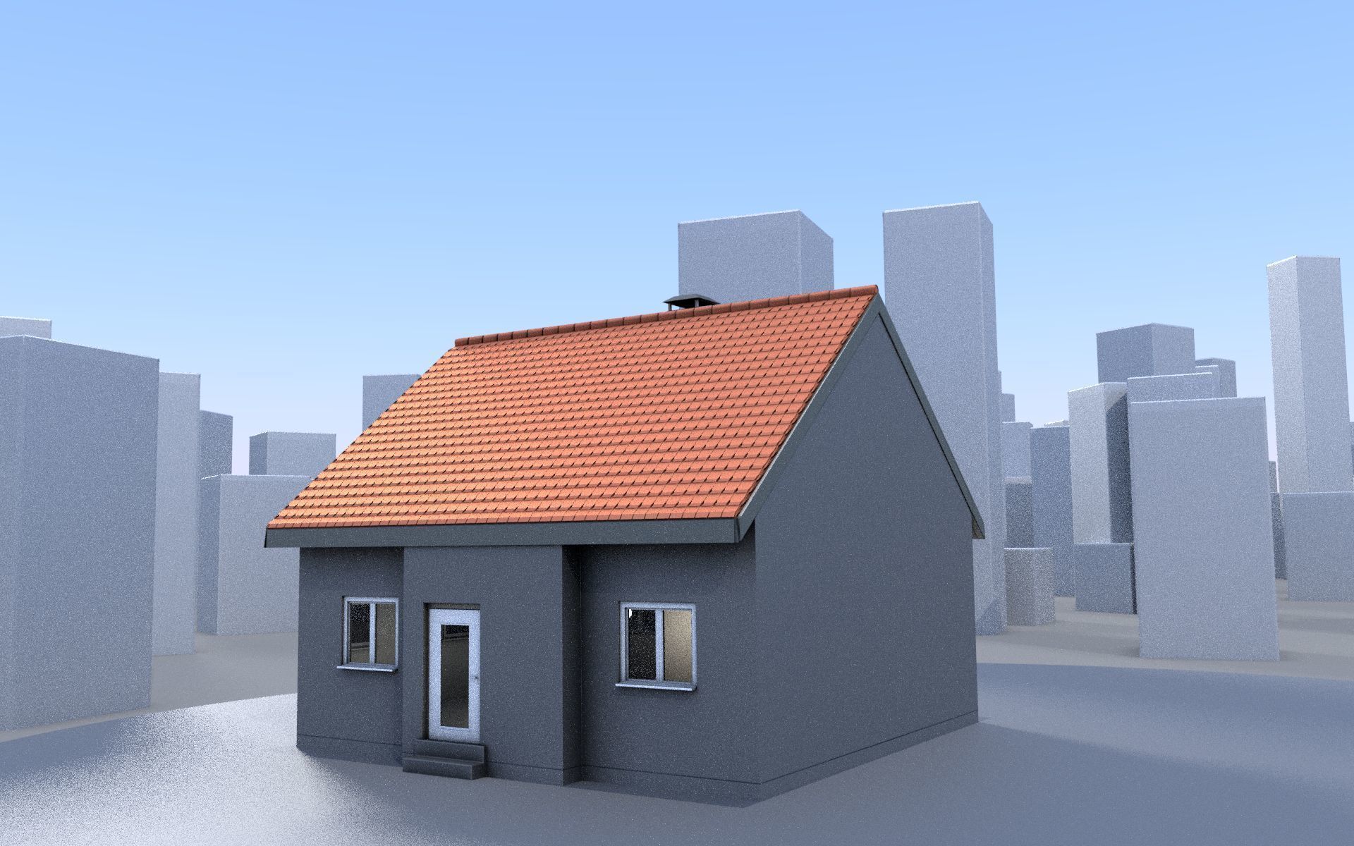 City Double Houses 3D Model Collection_26