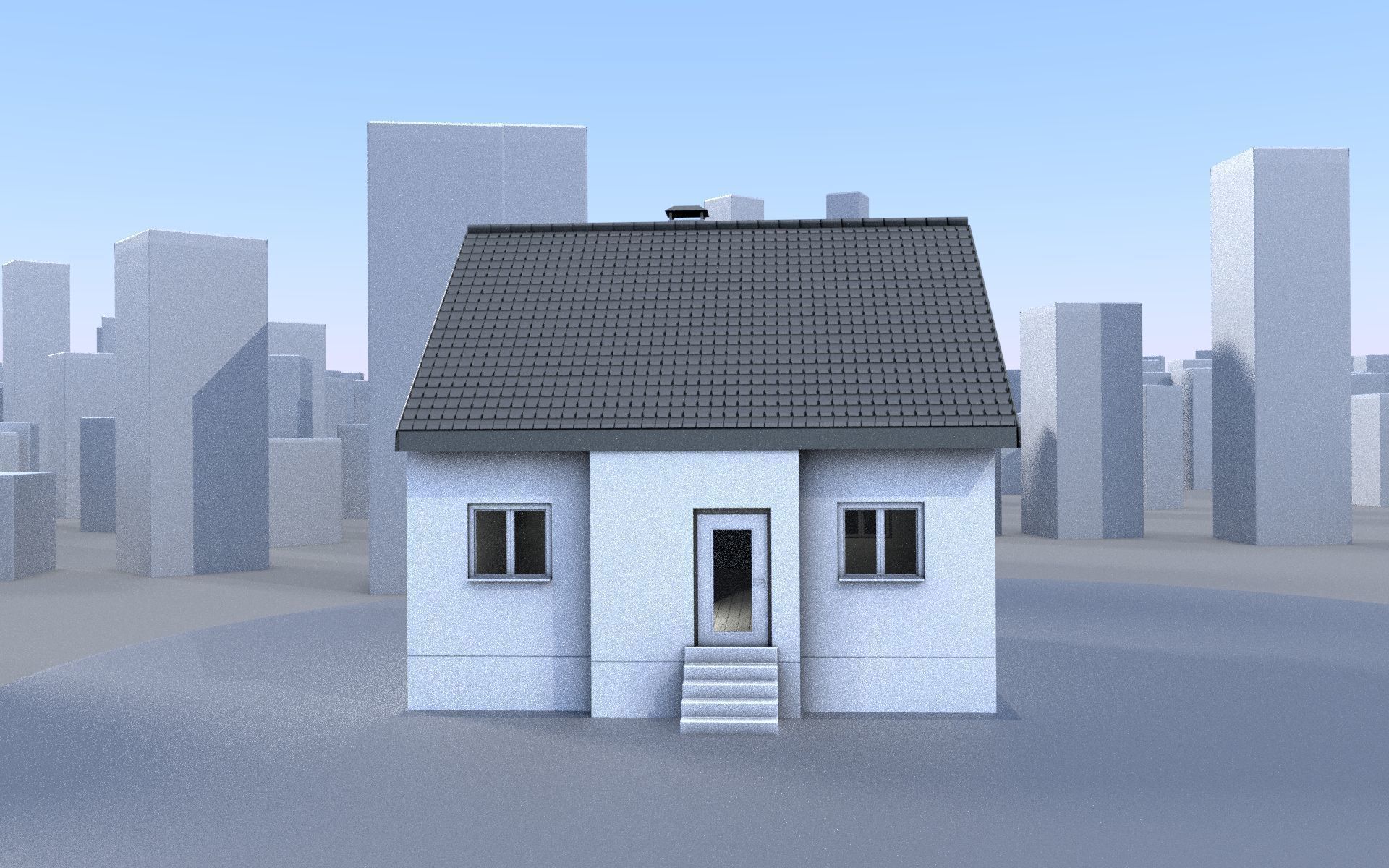 City Double Houses 3D Model Collection_390