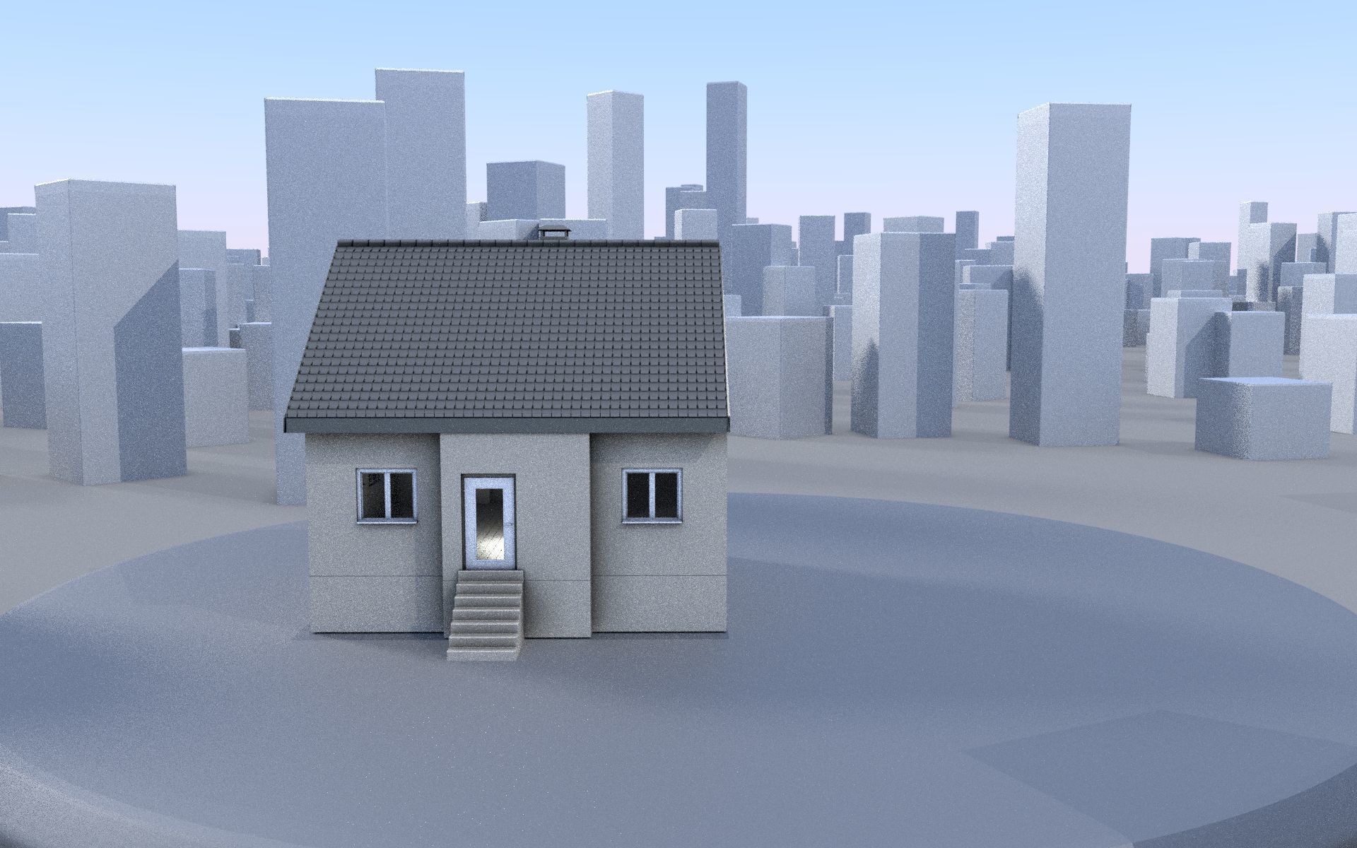 City Double Houses 3D Model Collection_398