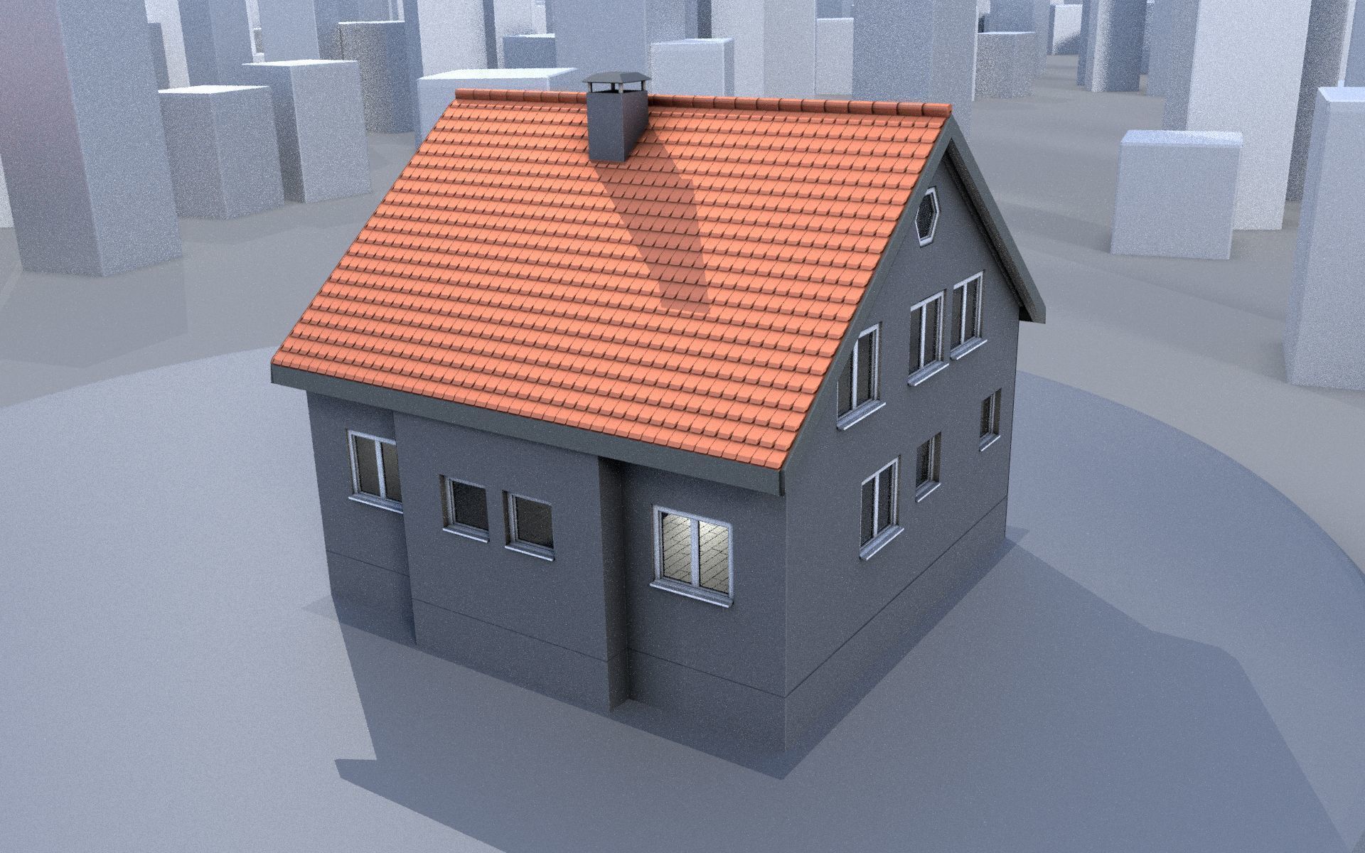 City Double Houses 3D Model Collection_17