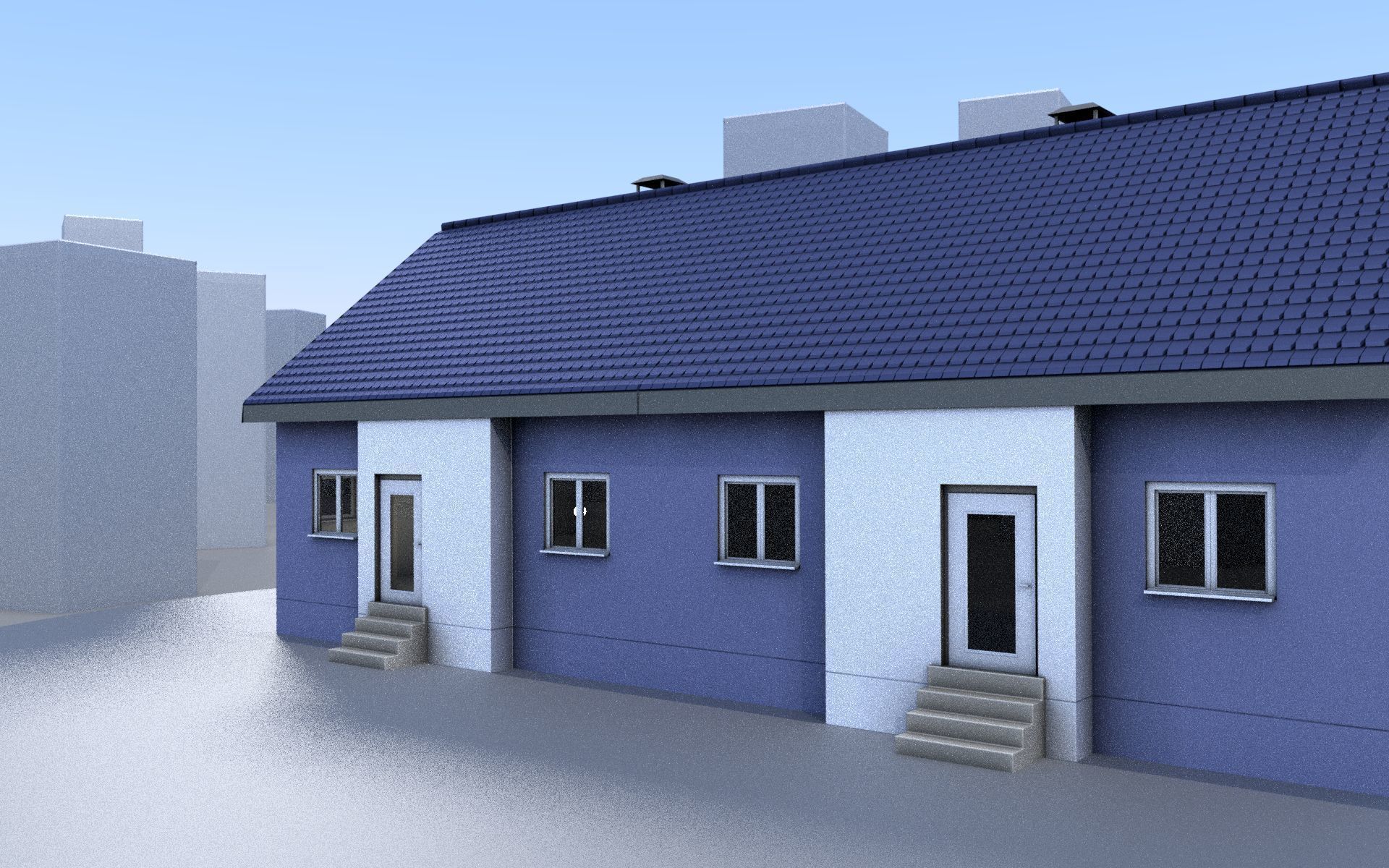 City Double Houses 3D Model Collection_632