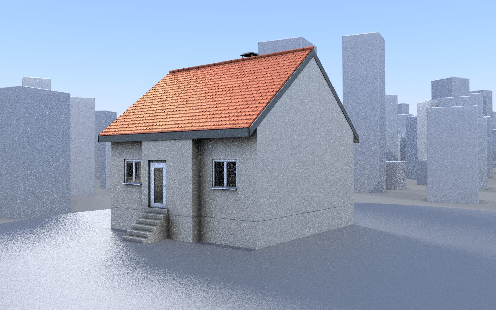 City Double Houses 3D Model Collection_122