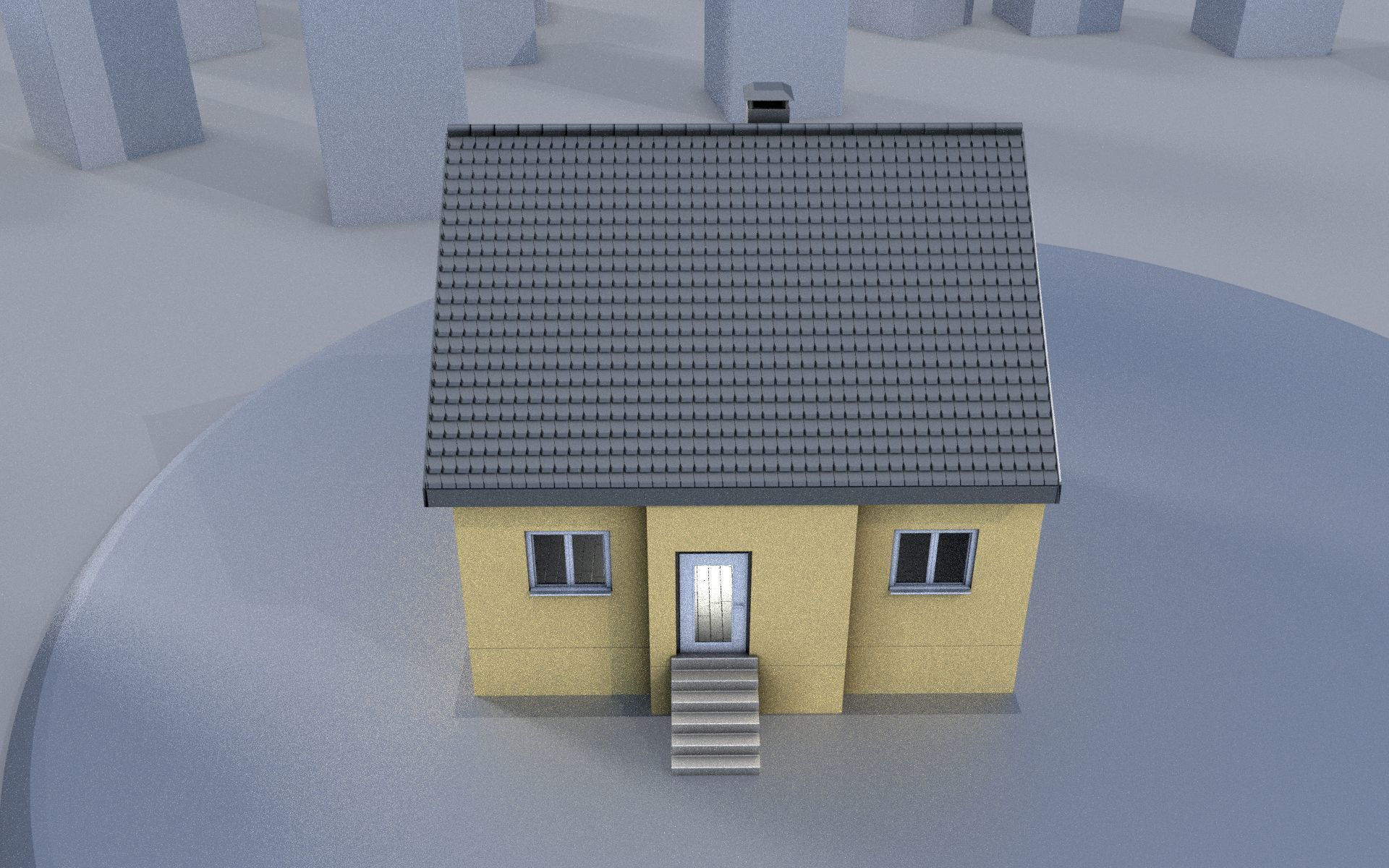 City Double Houses 3D Model Collection_496