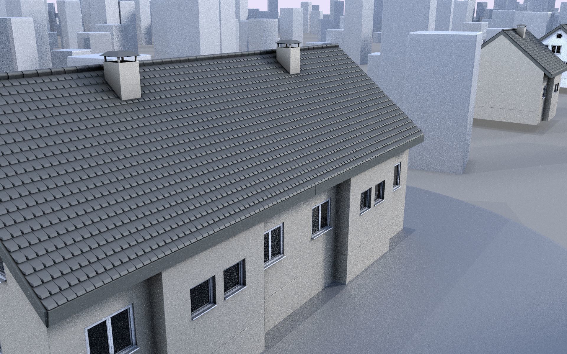 City Double Houses 3D Model Collection_455