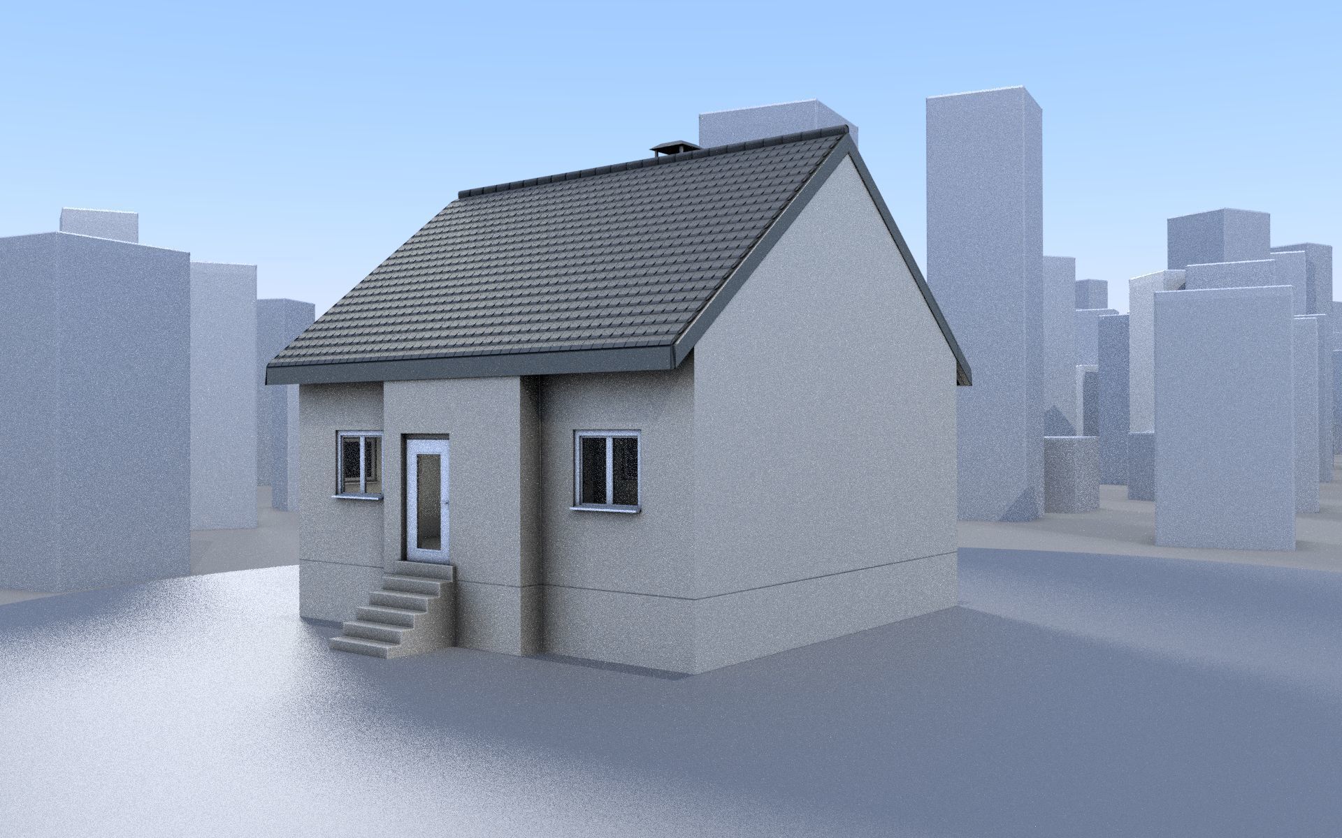 City Double Houses 3D Model Collection_406