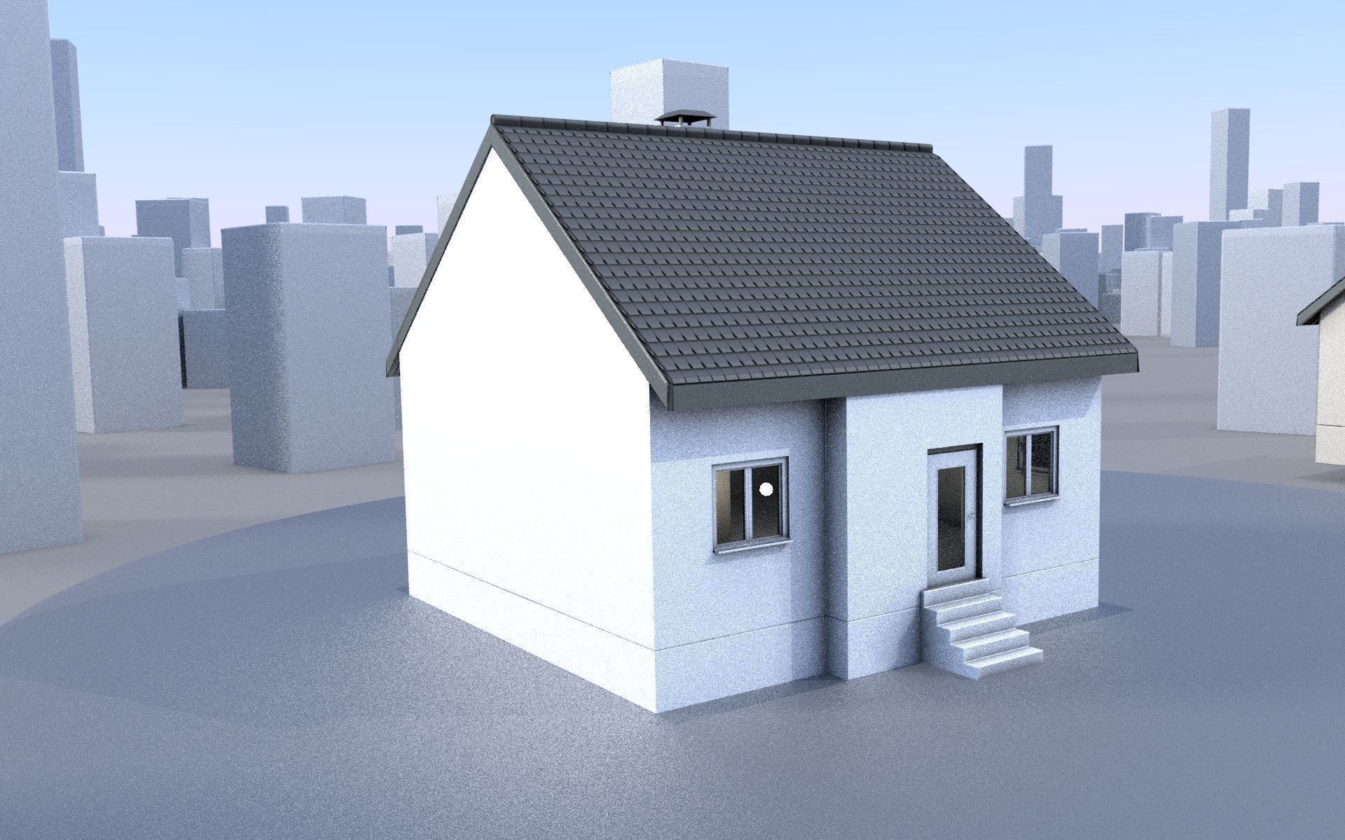 City Double Houses 3D Model Collection_358