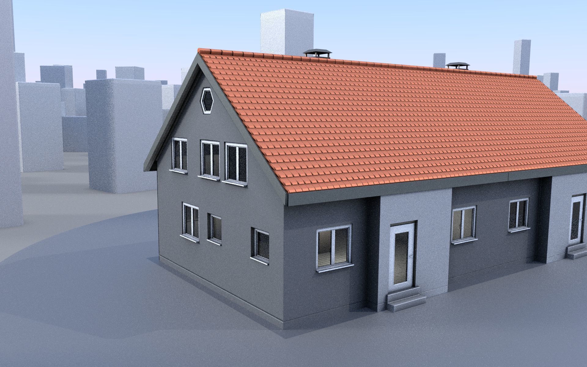 City Double Houses 3D Model Collection_77