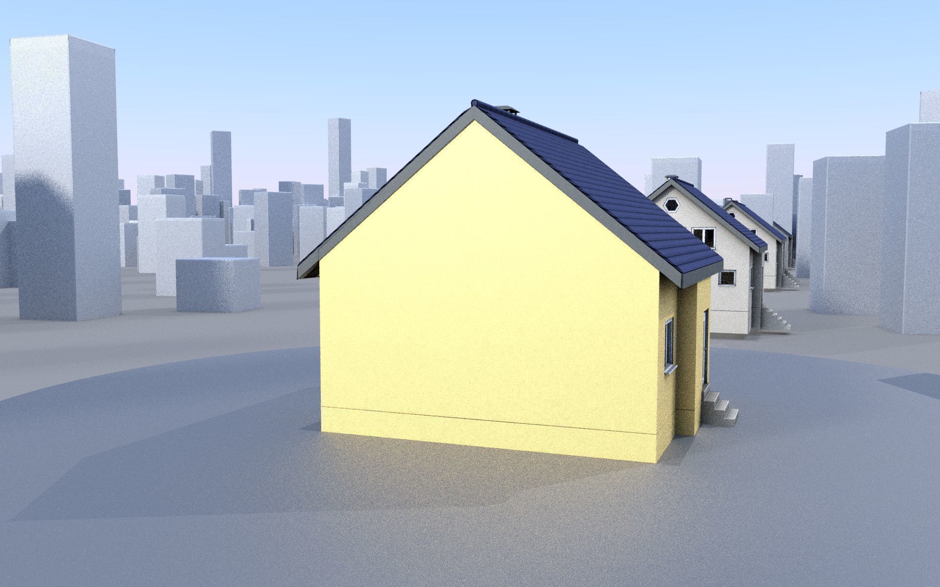 City Double Houses 3D Model Collection_670