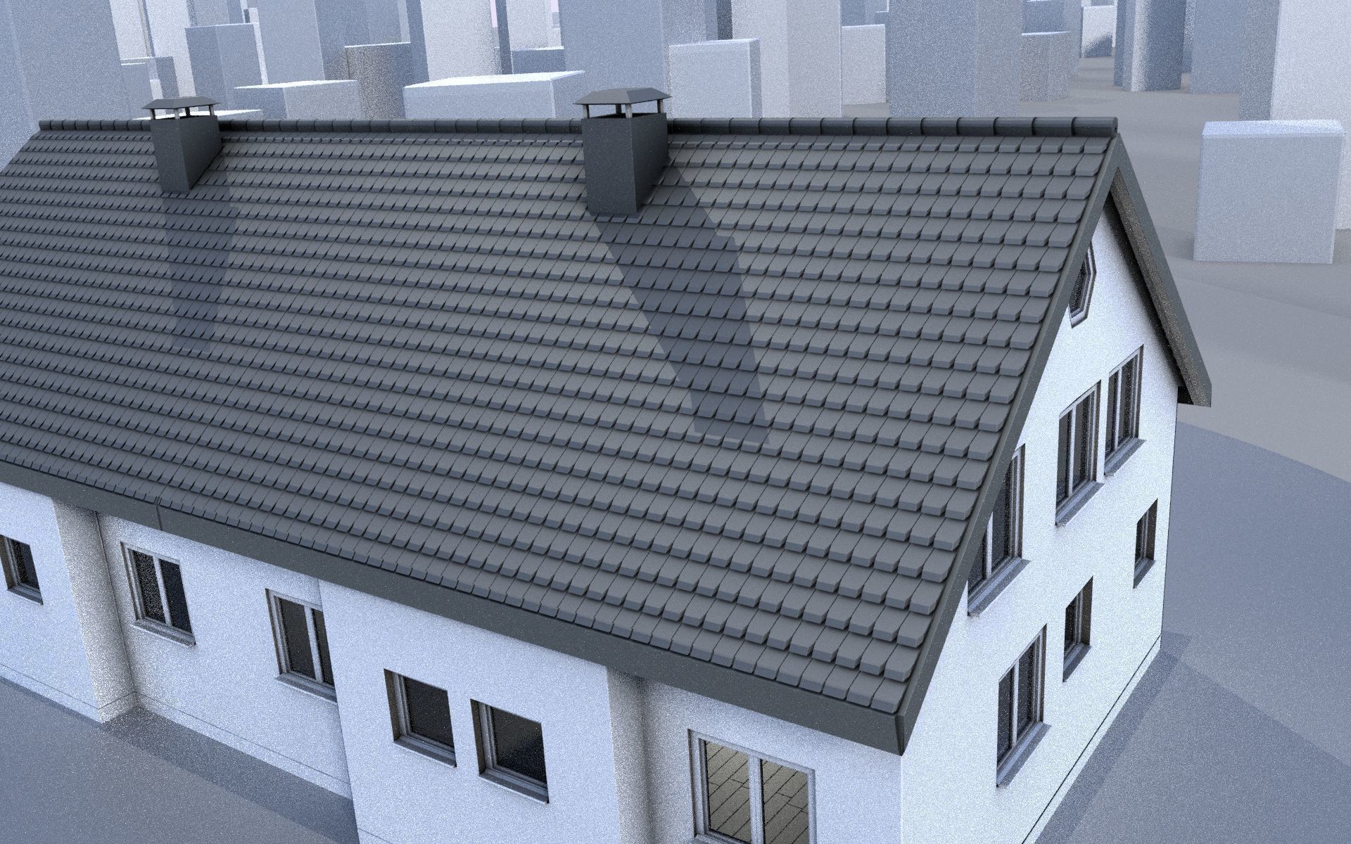 City Double Houses 3D Model Collection_357