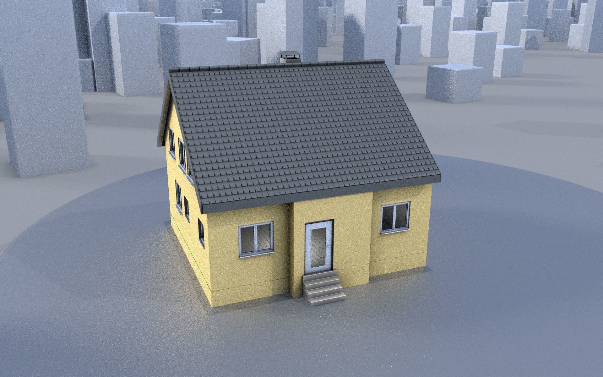 City Double Houses 3D Model Collection_525