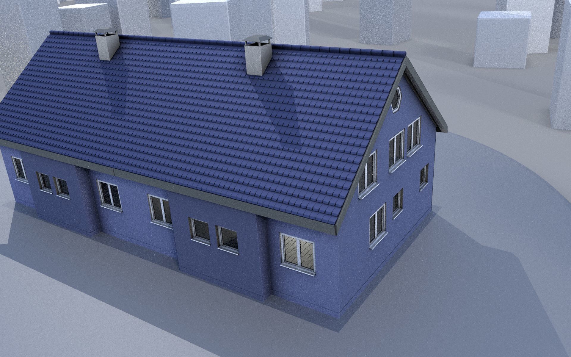 City Double Houses 3D Model Collection_627