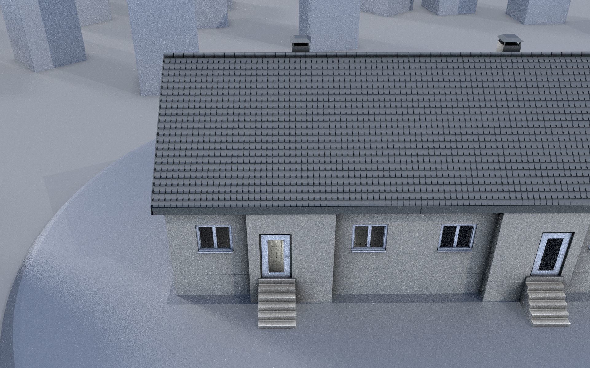 City Double Houses 3D Model Collection_448