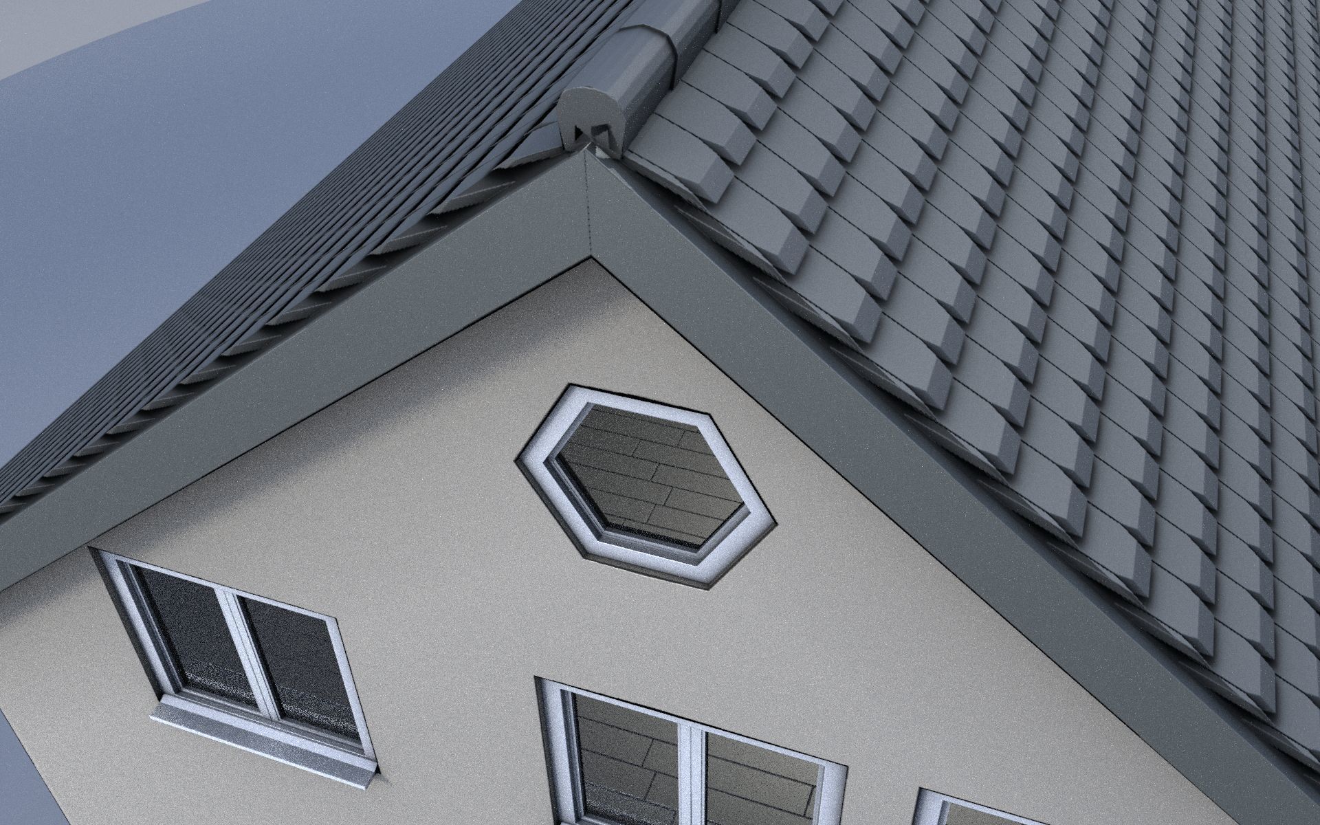 City Double Houses 3D Model Collection_429