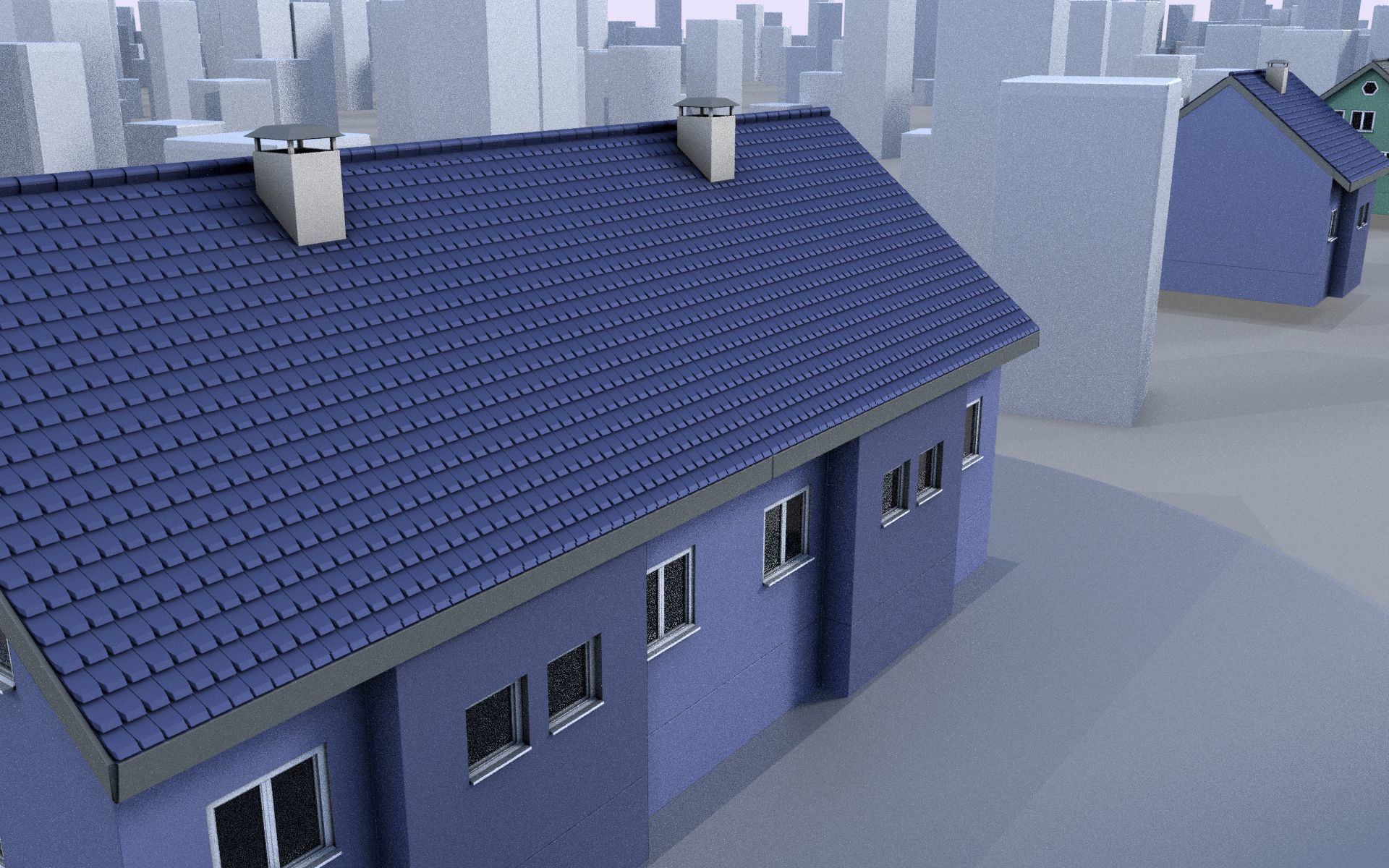 City Double Houses 3D Model Collection_628