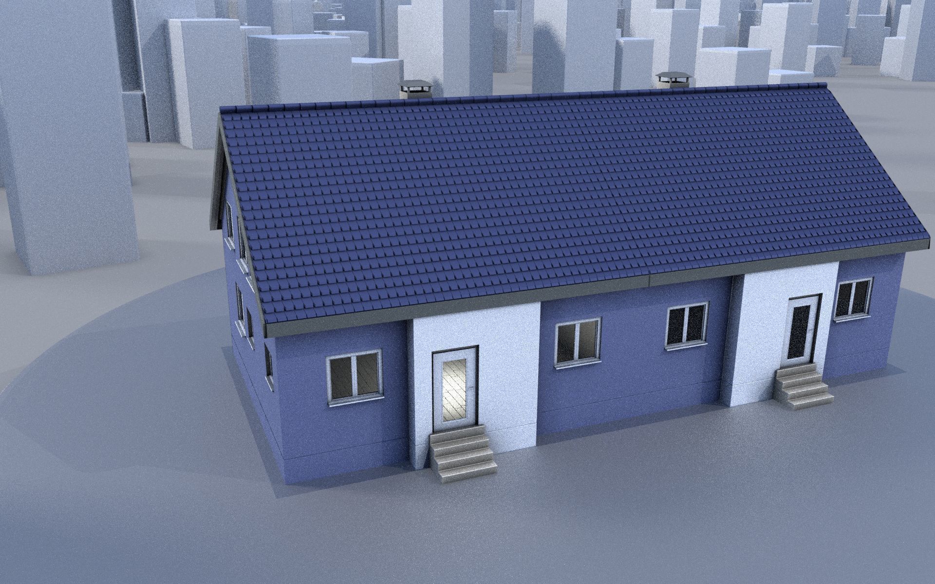 City Double Houses 3D Model Collection_653