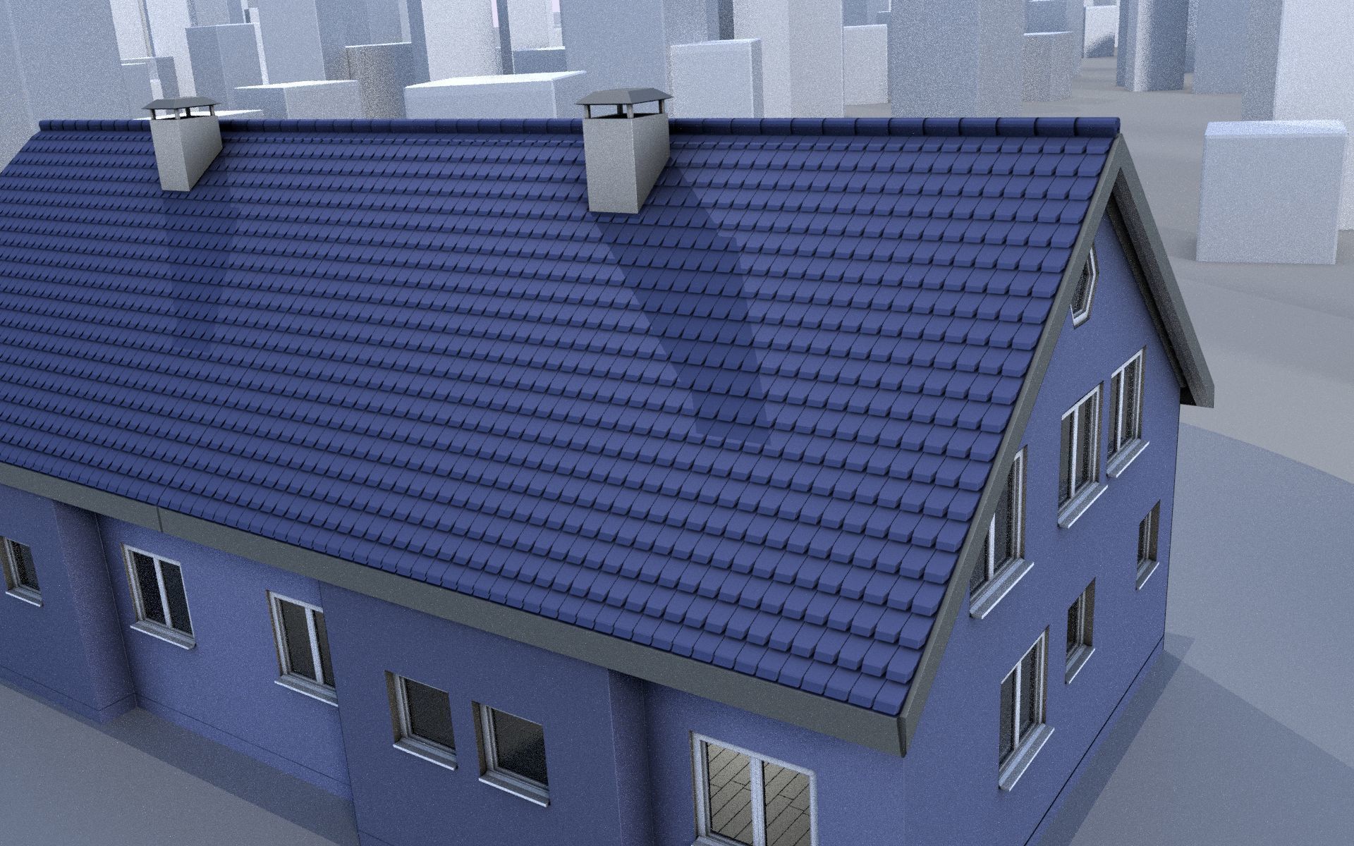 City Double Houses 3D Model Collection_662