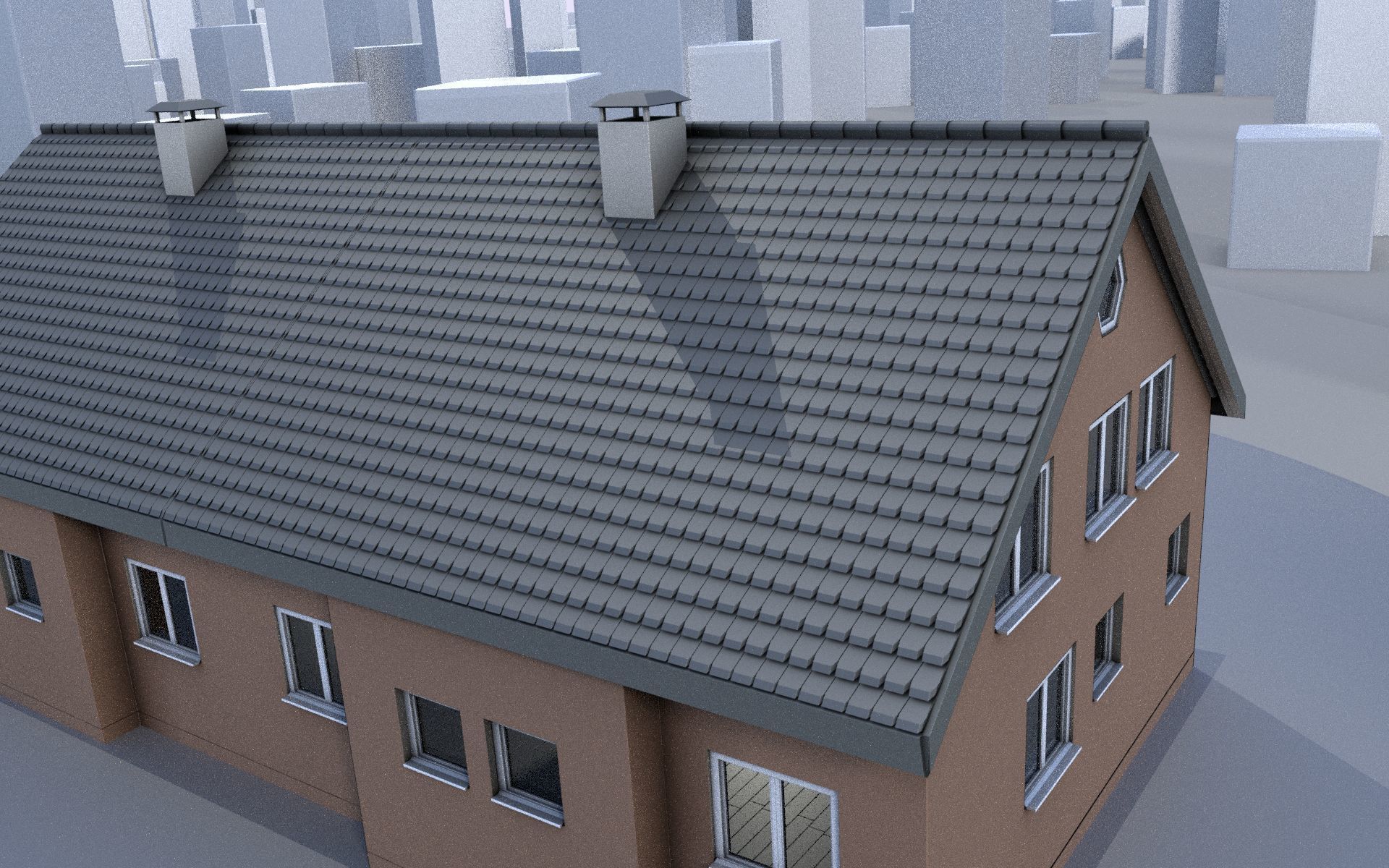 City Double Houses 3D Model Collection_583