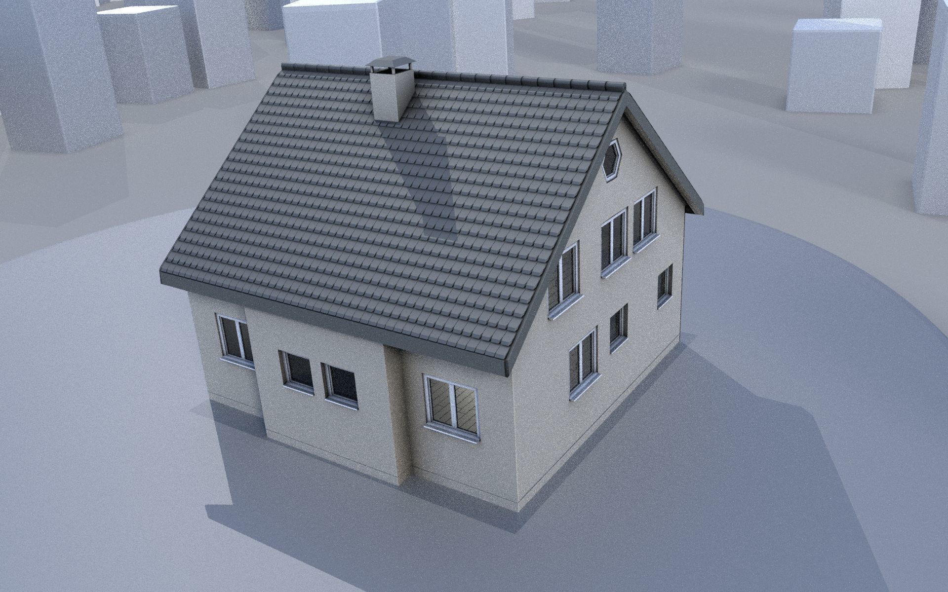 City Double Houses 3D Model Collection_408