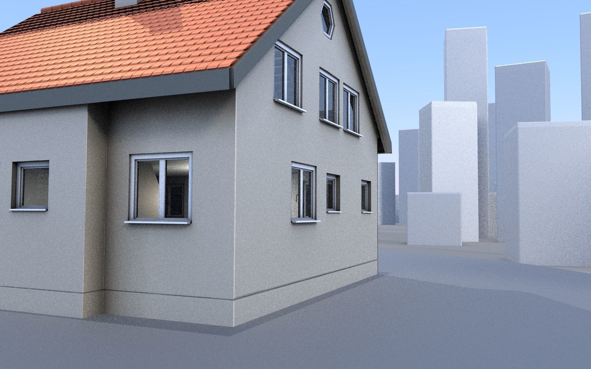 City Double Houses 3D Model Collection_238
