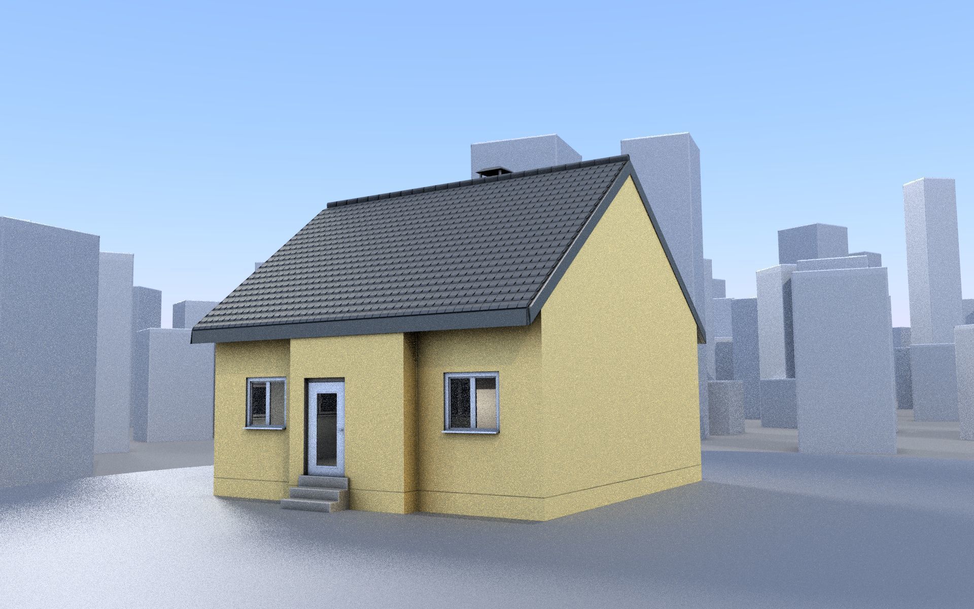 City Double Houses 3D Model Collection_503