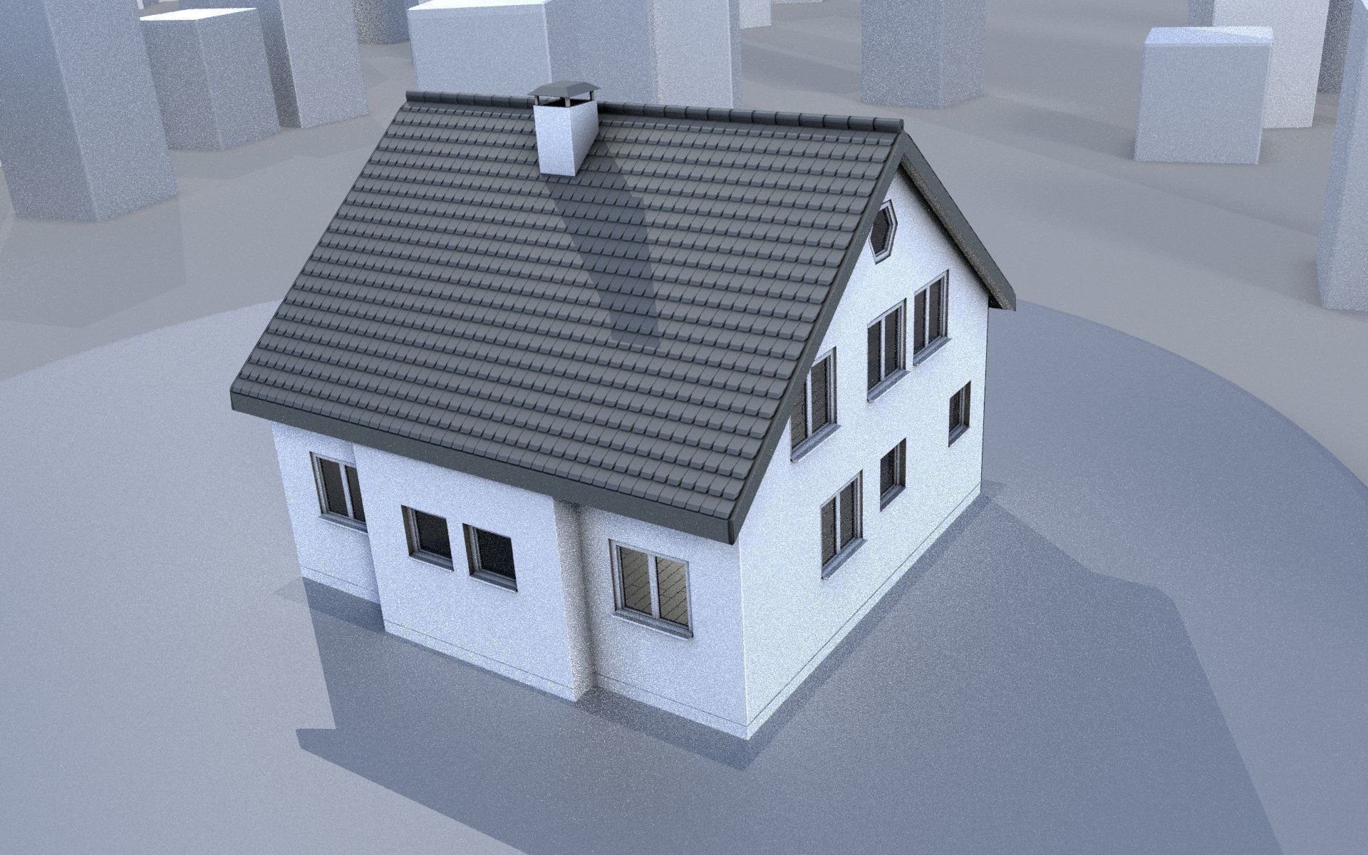 City Double Houses 3D Model Collection_218