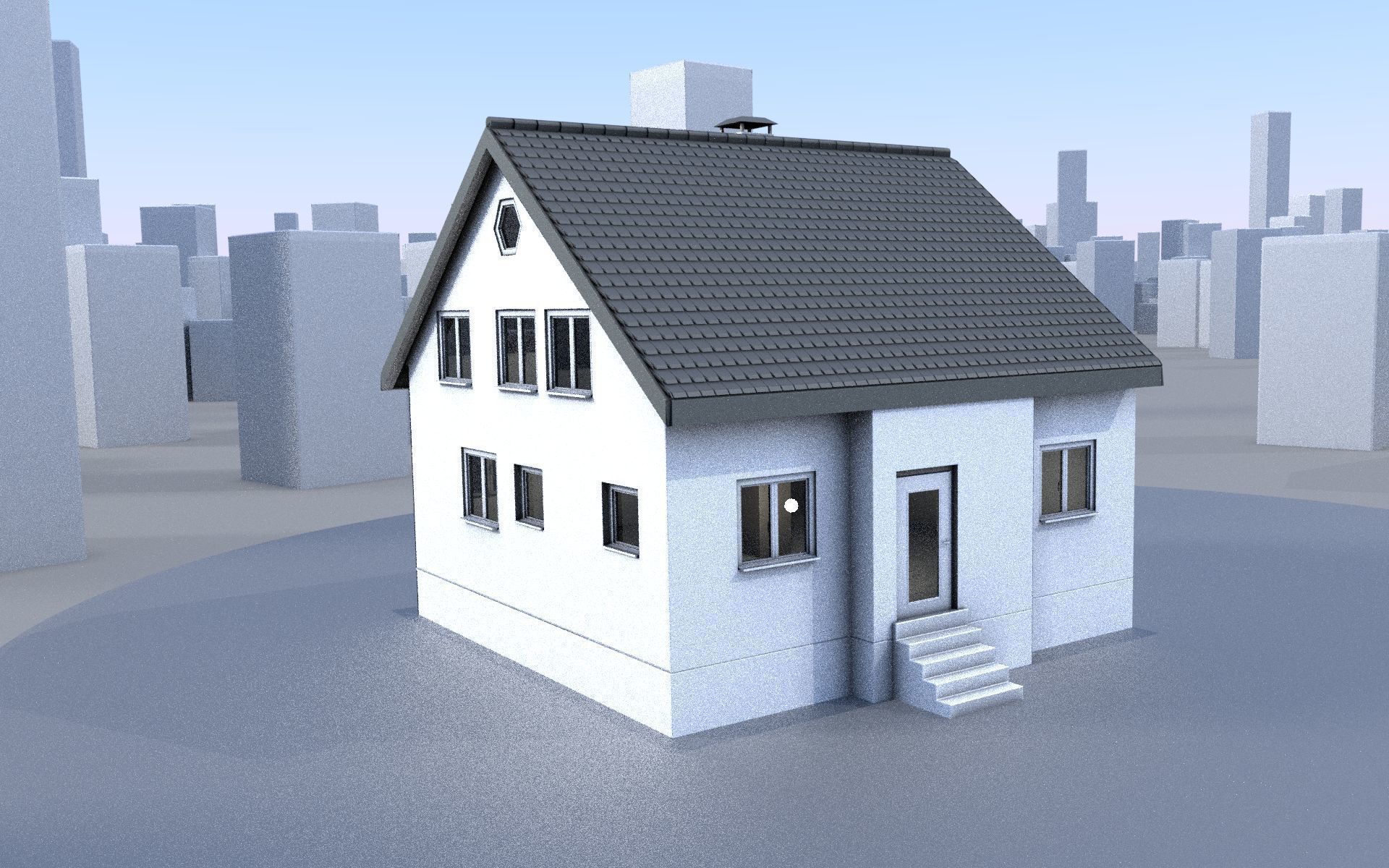 City Double Houses 3D Model Collection_277