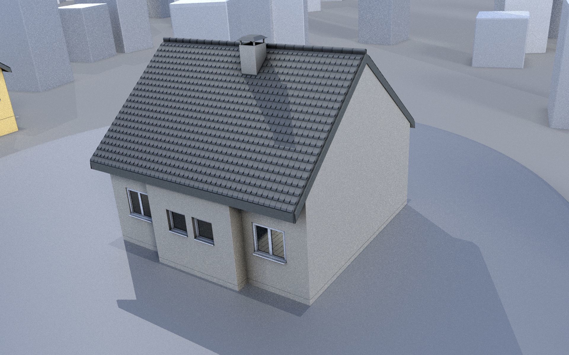 City Double Houses 3D Model Collection_489