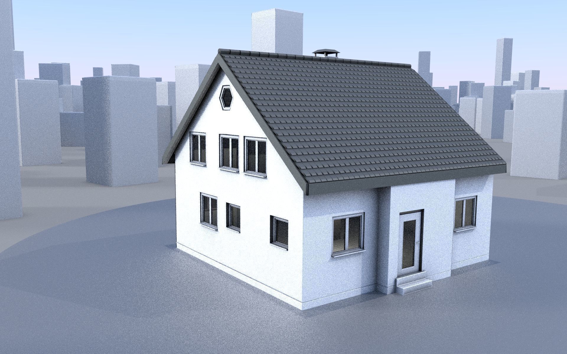 City Double Houses 3D Model Collection_237